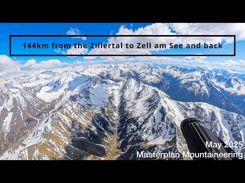 Paragliding 144km from the Zillertal to Zell am See and back