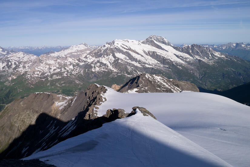 View down the ridge