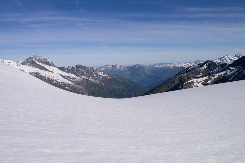 View over the Glacier de la Sassiere