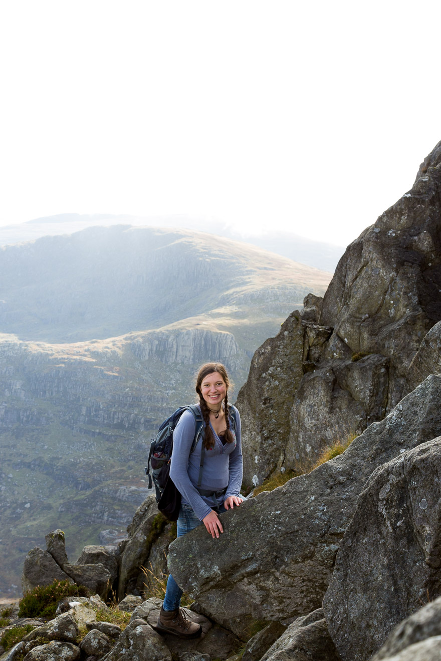 Scrambling up Tryfan's North Ridge