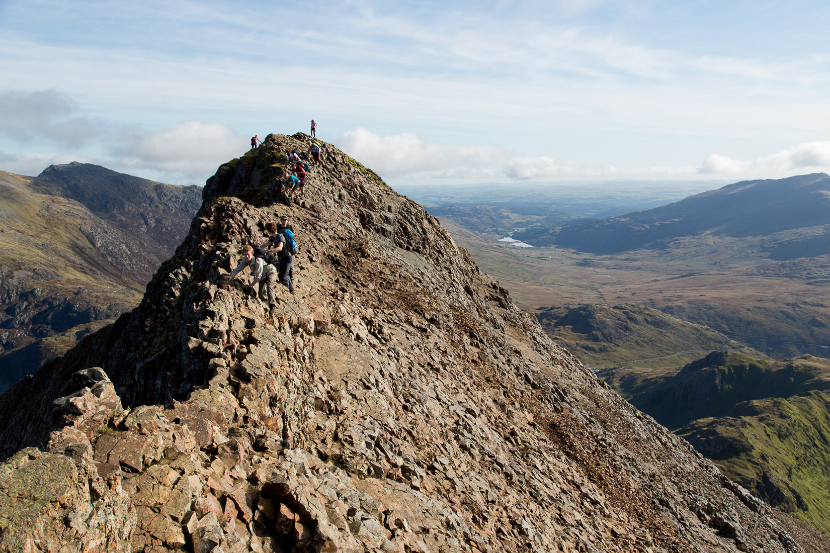 Scrambling along Crib Goch