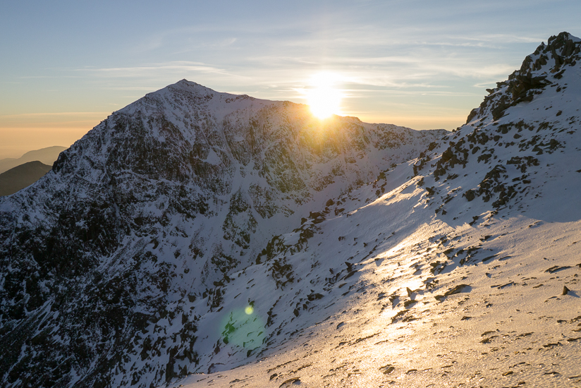 Sunset over Snowdon and Trinity Face