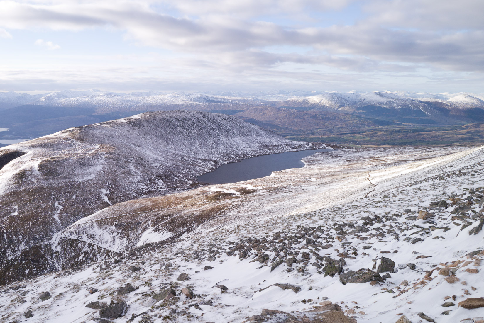 Stunning weather on the descent
