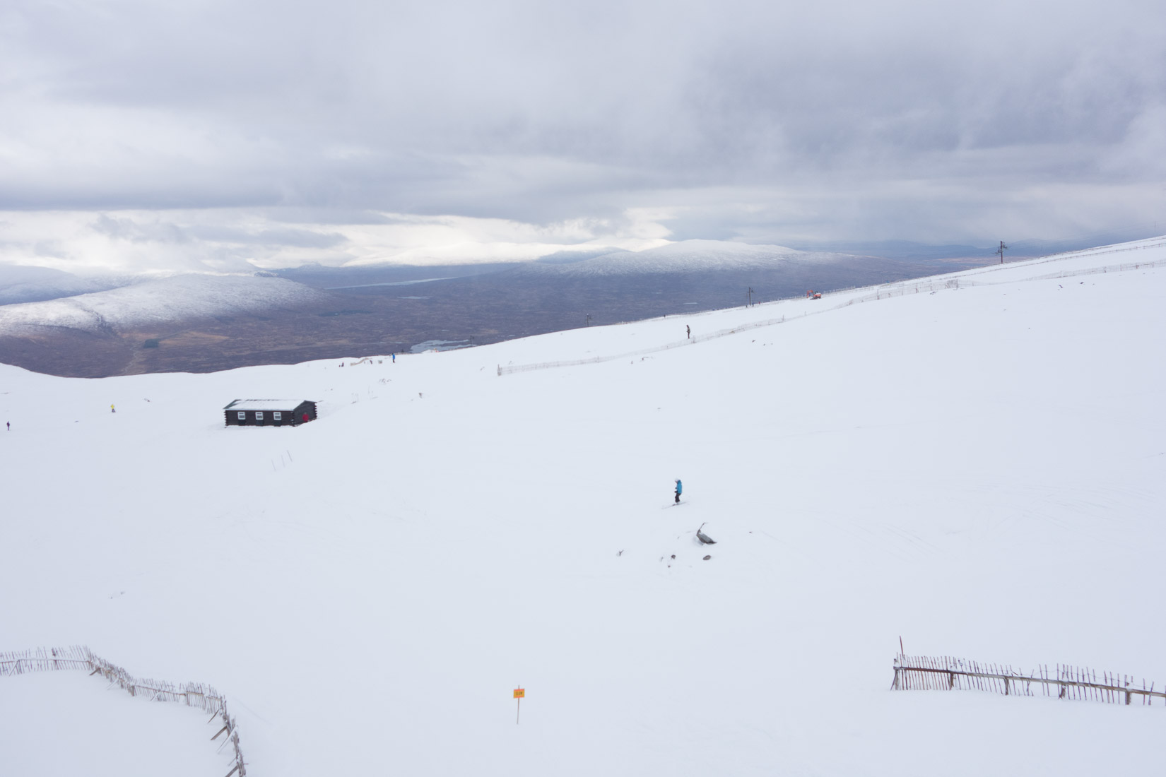 Cleared on the lower slopes