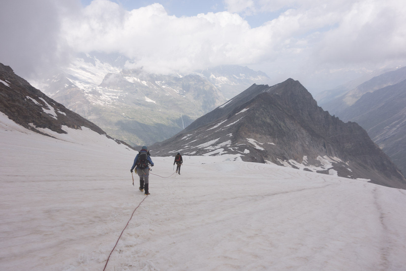 Descending on the Glacier