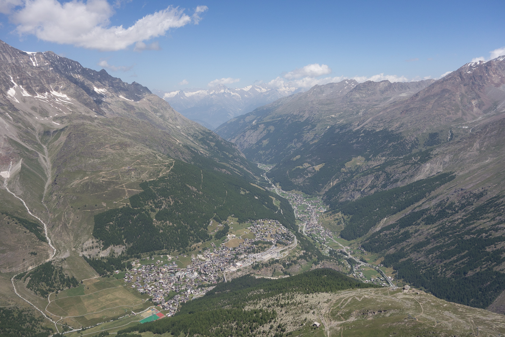 Great view of the Saas Valley