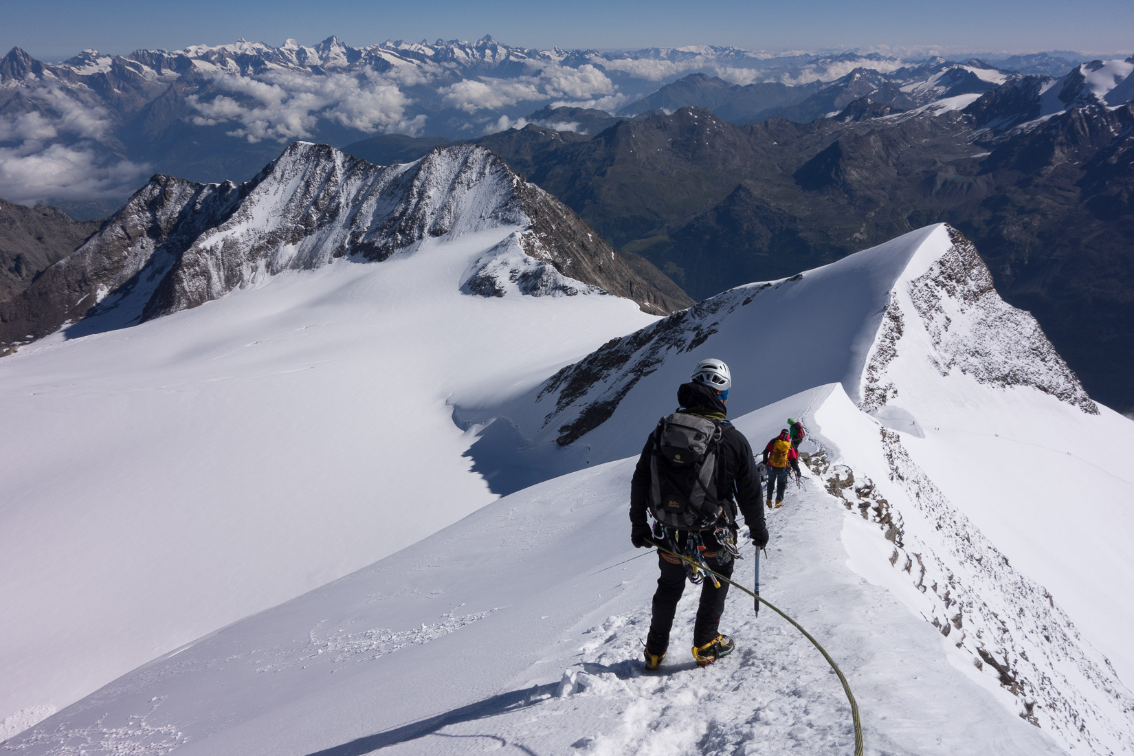 Descending the ridge