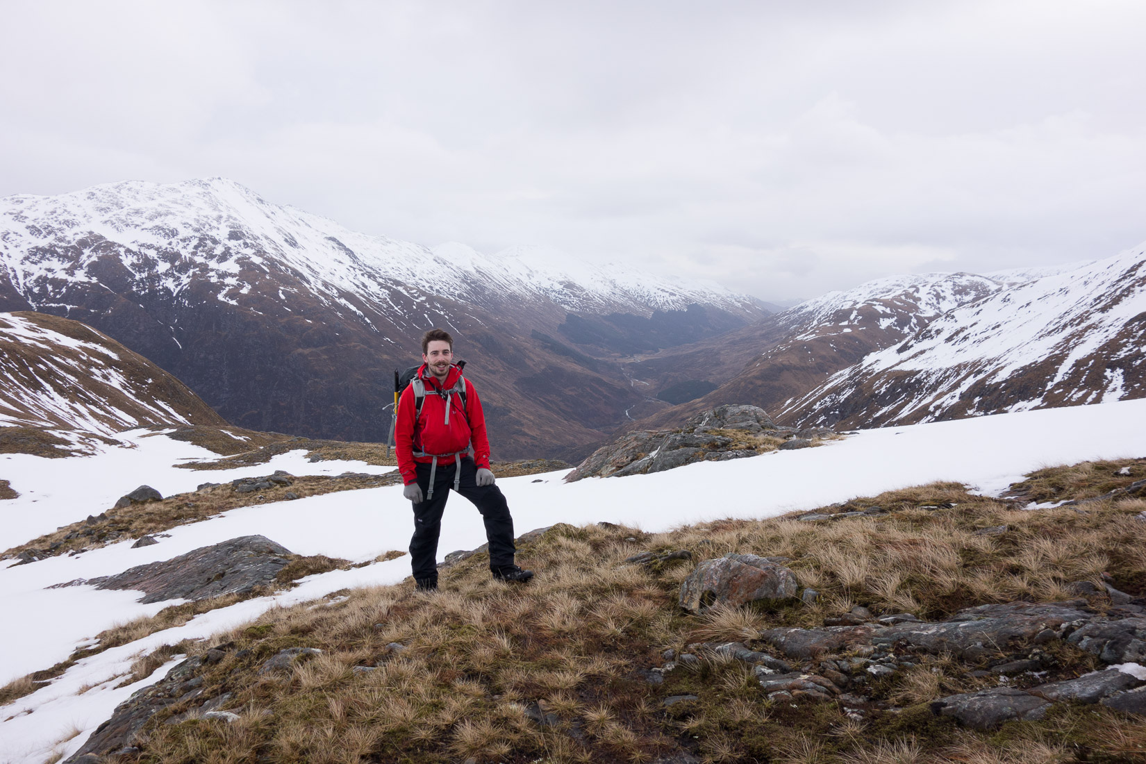 Andrew in front of Glen Shiel