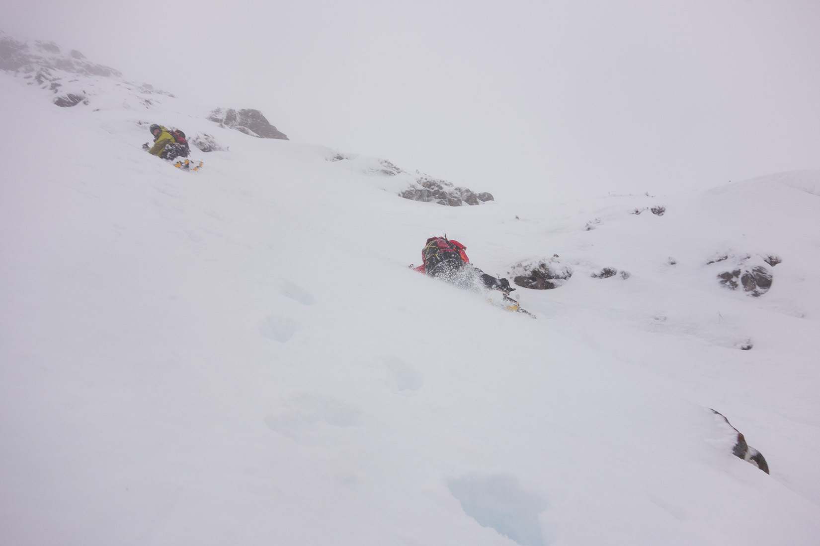 Glissading down to the Torridon Valley