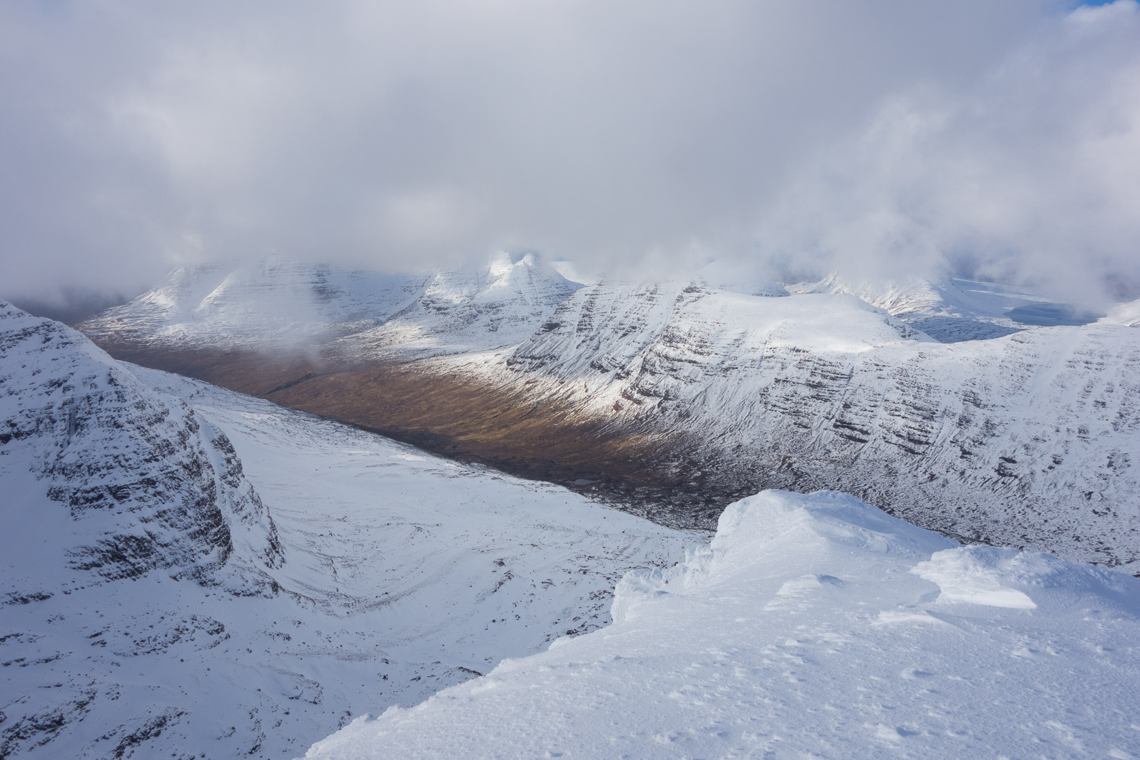 View towards Beinn Dearg and Beinn Alligin