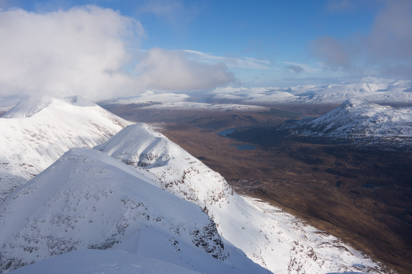 View from the summit of Spiderean Choire Leith