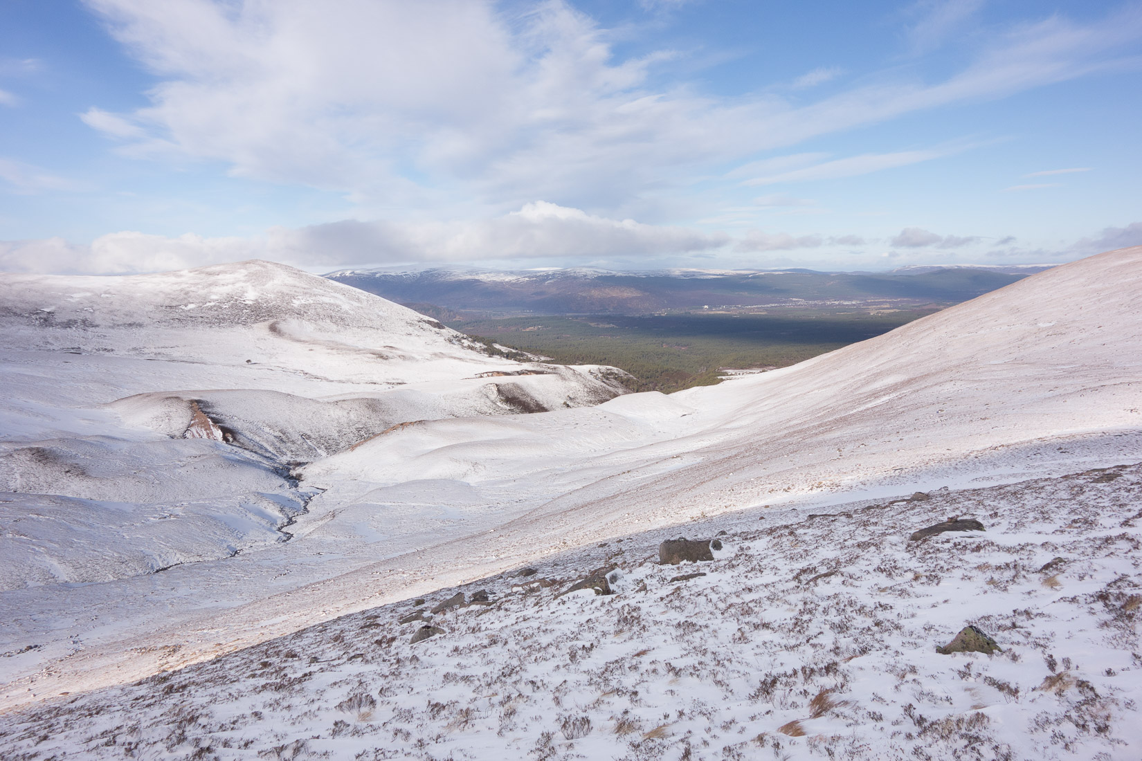 View down the Lairig Ghru