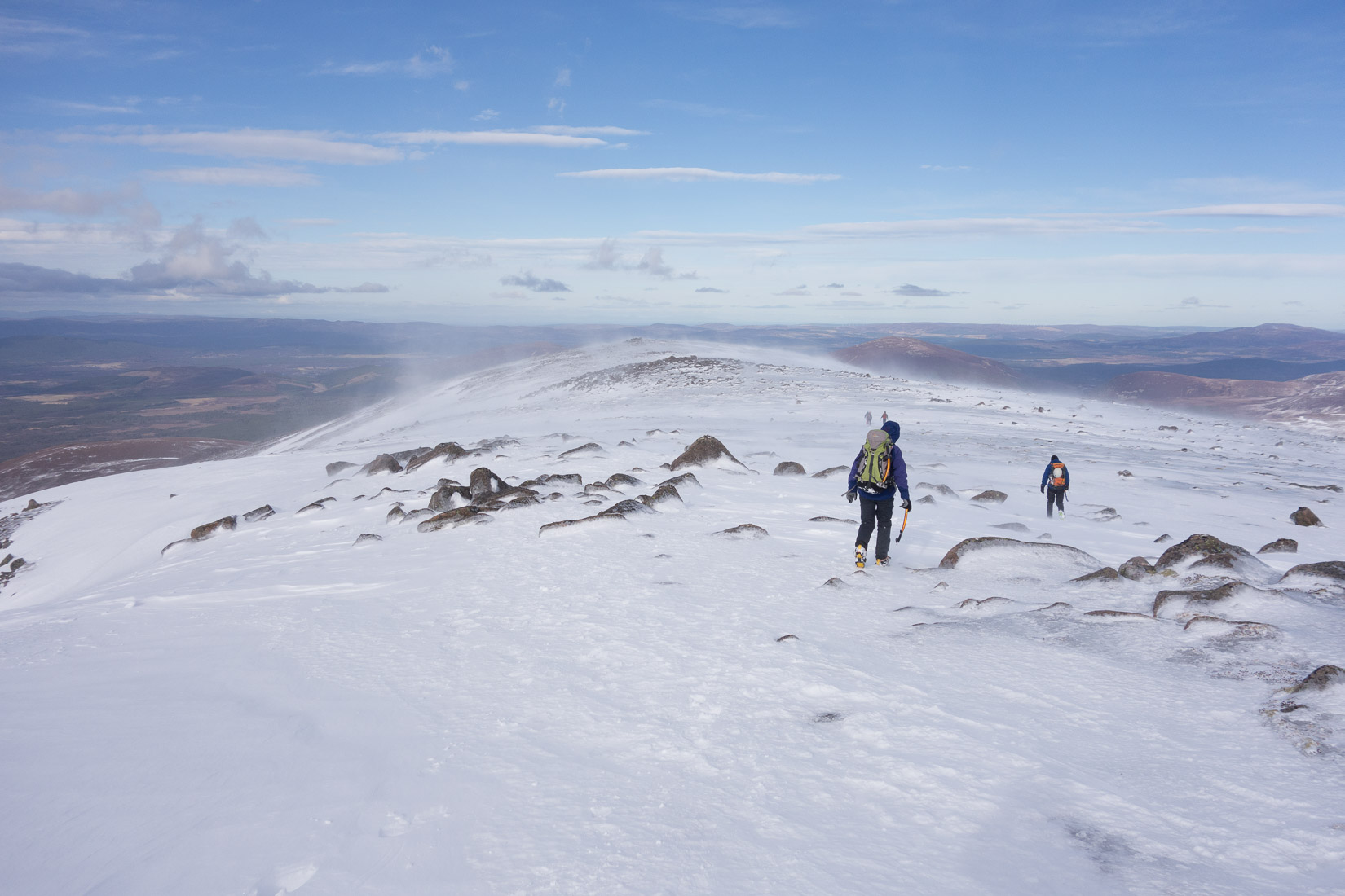 Walking along the top