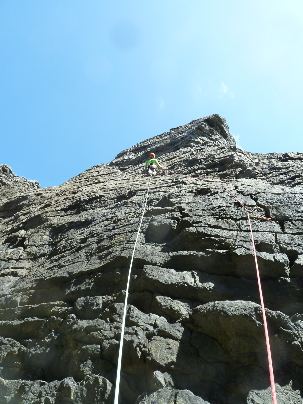 Me about to start the steep section of "Don’t Climb  ‘till y