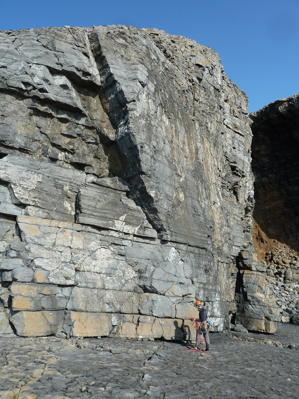 Gearing up at the base of Wilson’s Wobbler