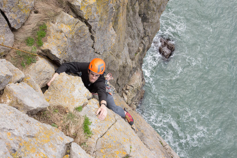 Steve at the top of Diedre Sud