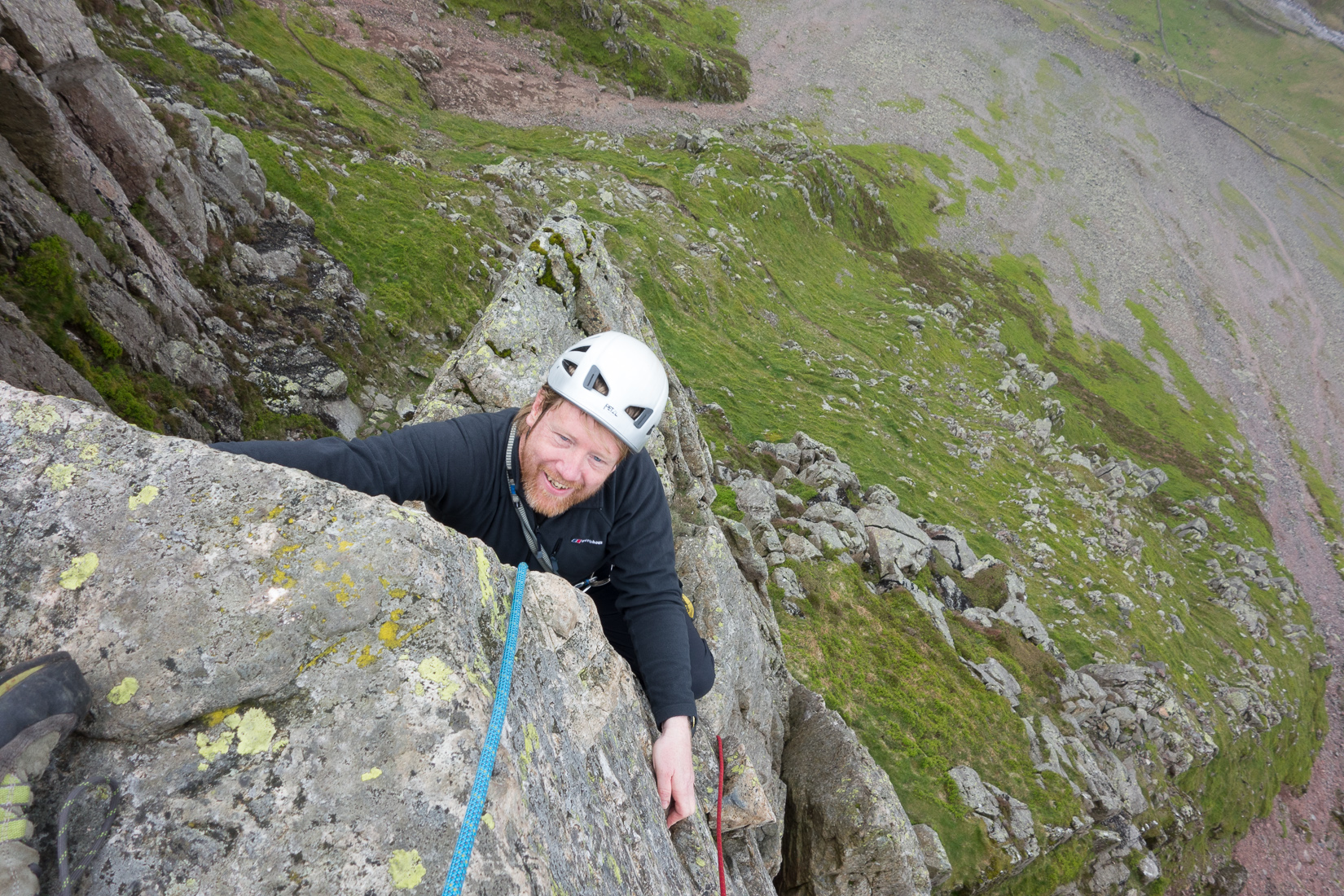 On the top pitch of Napes Needle