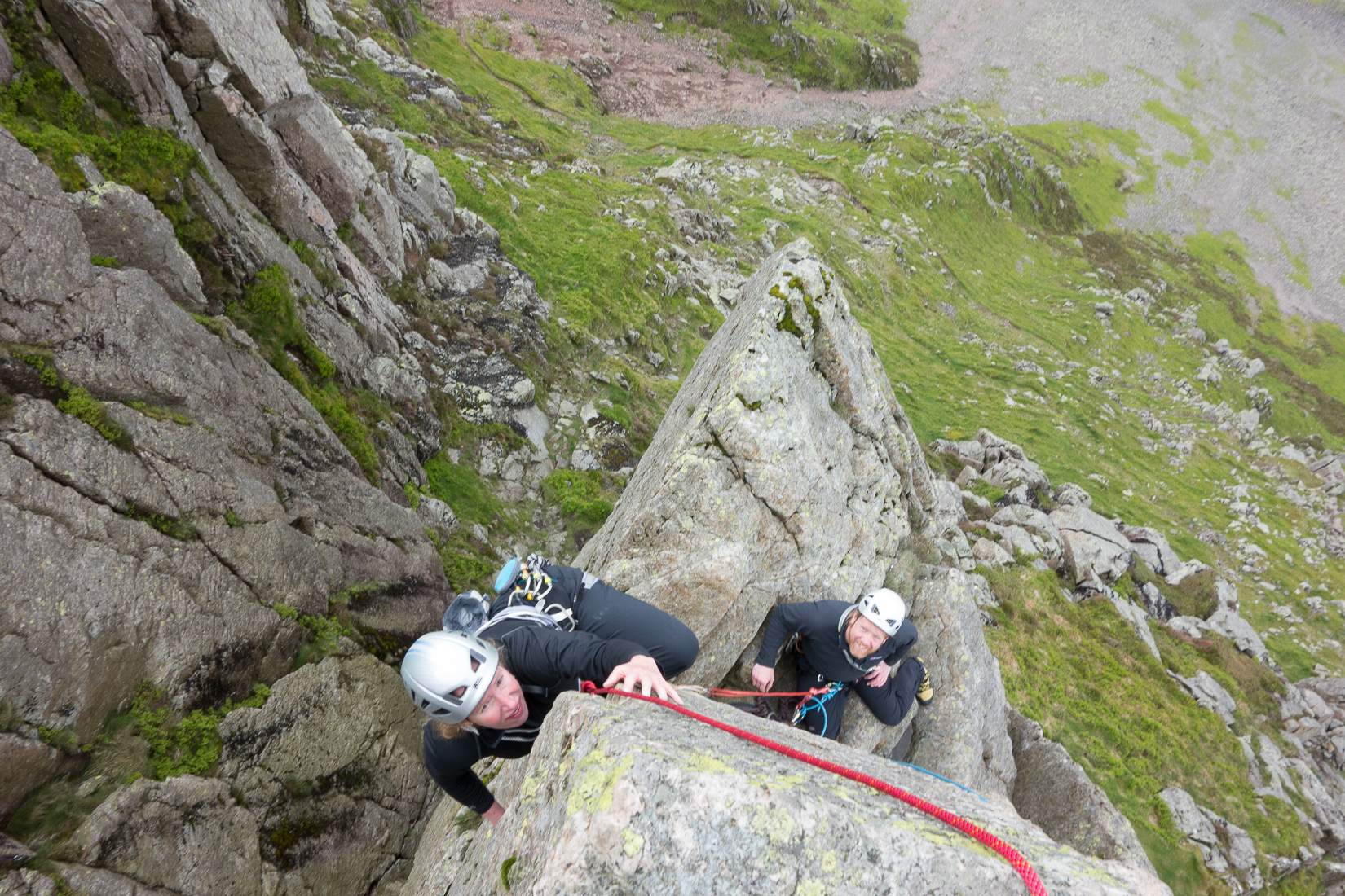 On the top pitch of Napes Needle