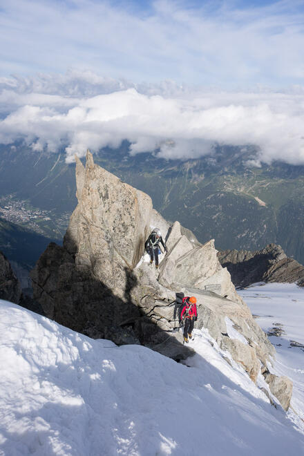 Rich and David on an early rock section