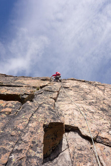 Rich leading one of the steeper sections