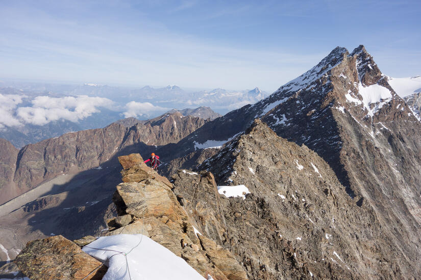 Looking back towards the Lagginhorn