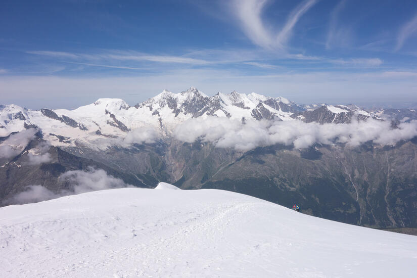 Great view of the Saas Mountains