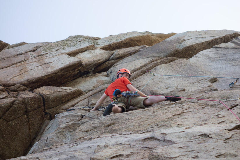 Just before the crux