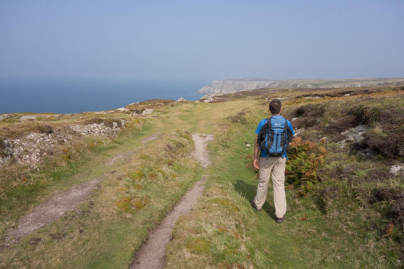 Walking up the island on the first afternoon