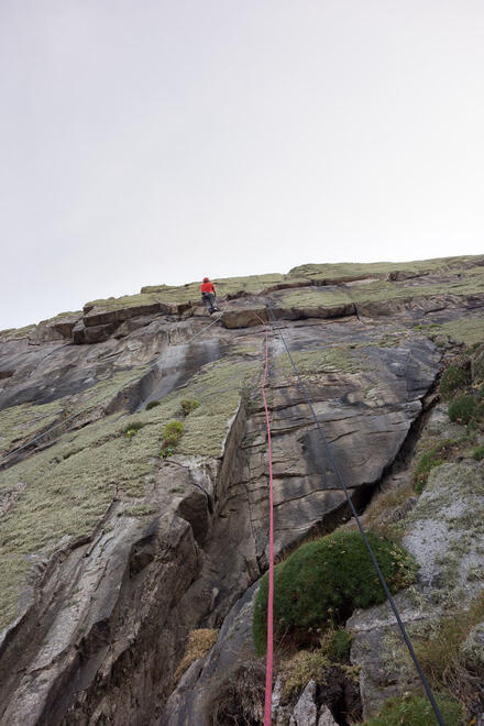 Me before a very committing traverse on Venus Flytrap