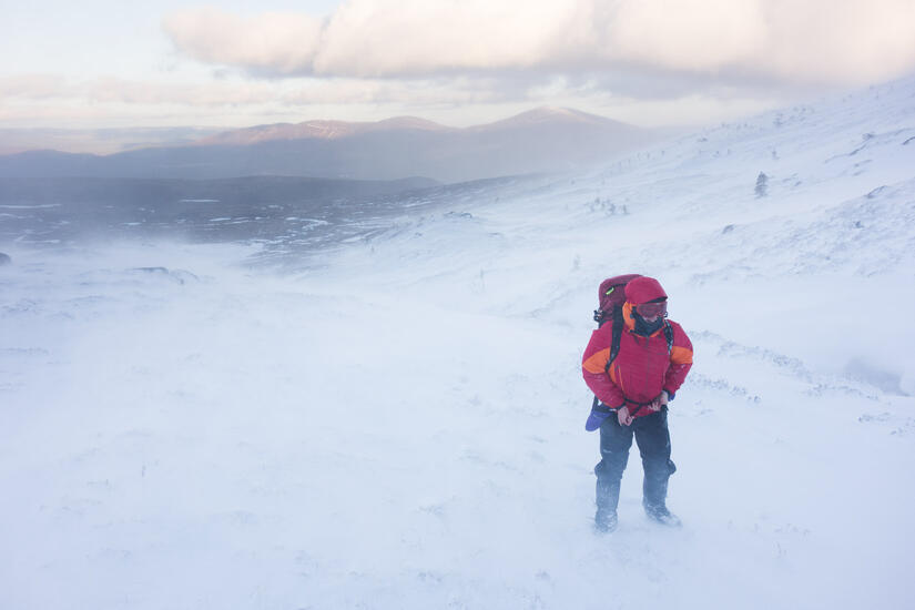 Fighting to walk into Coire an t'Sneachda