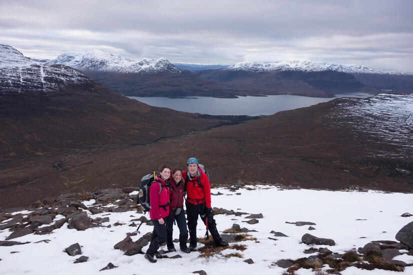 At the start of the Traverse of Beinn Alligin