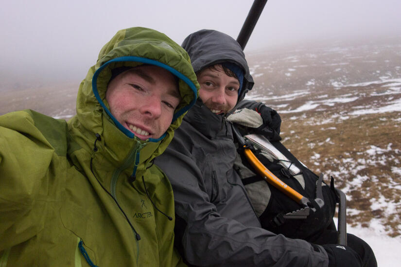 Wet chair lift ride