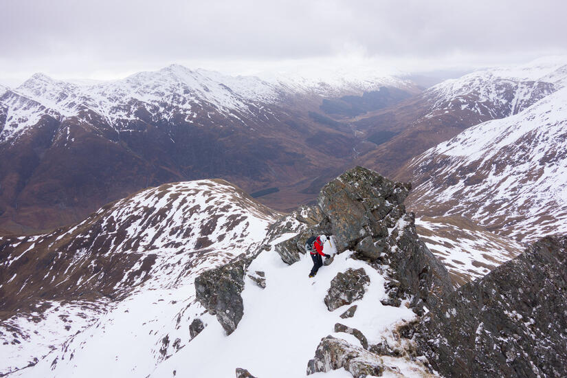 Andrew on the Forcan Ridge