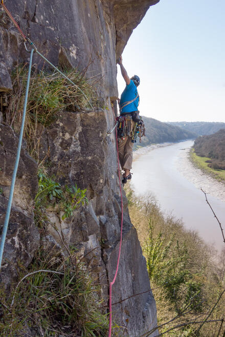 Andrew leading the third pitch of Angel's Girdle