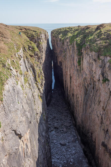 Huntsman's Leap on the day I did my first route out of it