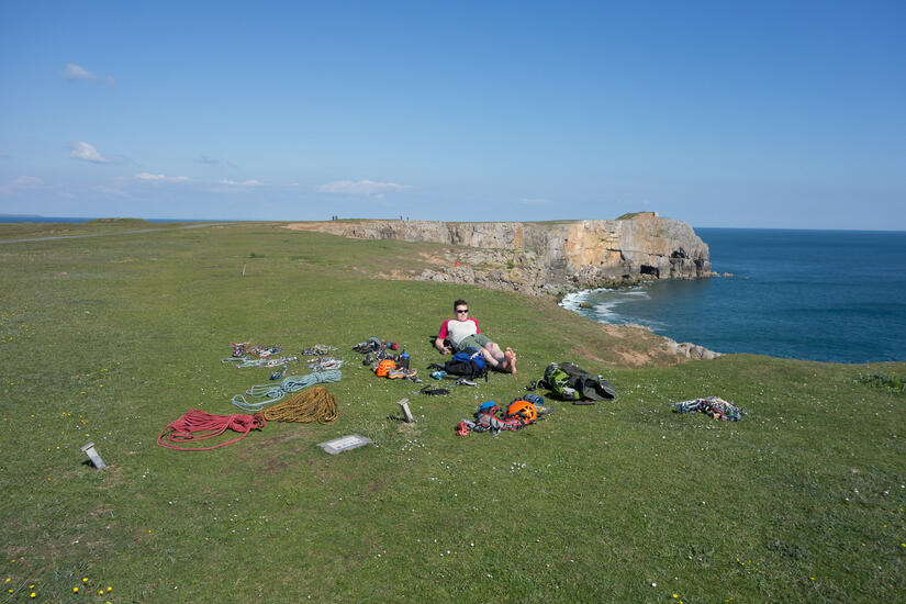 It's a hard life this climbing lark...