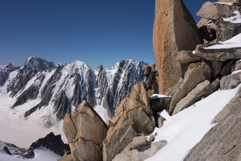 Rich in a stunning position on the Flèche Rousse