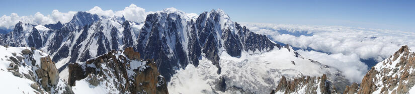 View towards France from the Aiguille d'Argentiere