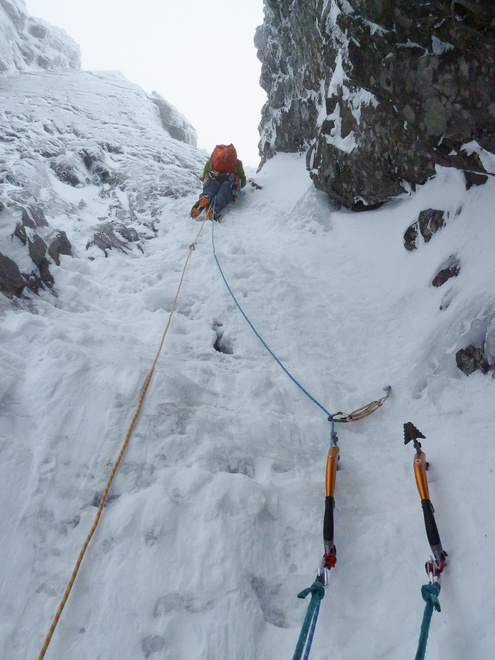 Me leading the main pitch on Green Gully