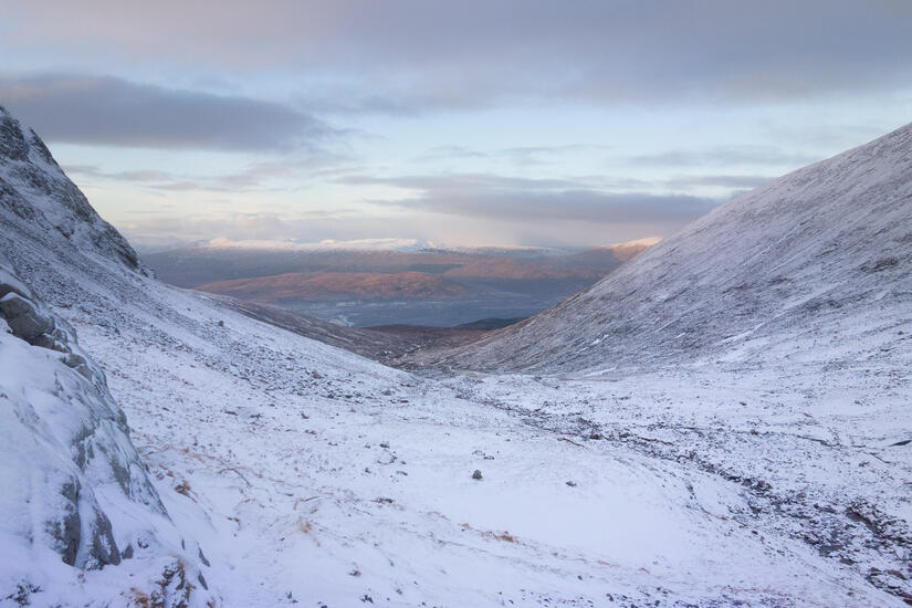 Stunning views on the descent