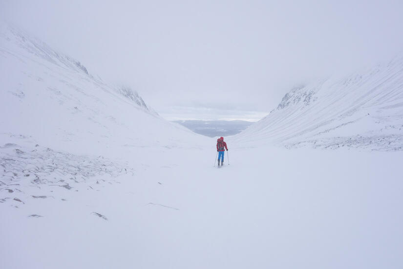 Finally at the top of the Lairig Ghru