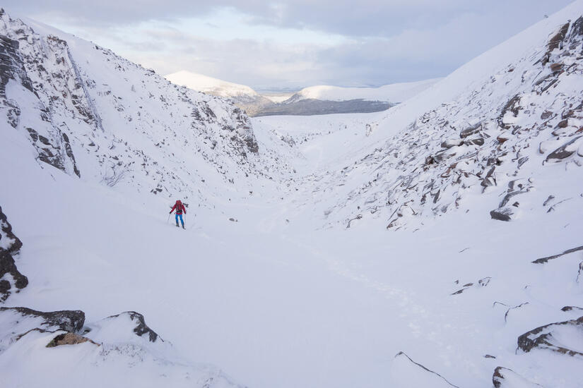 Even a few turns on the descent