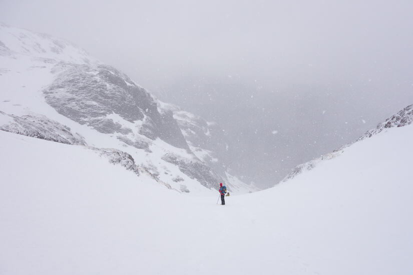 Snowing on the ascent