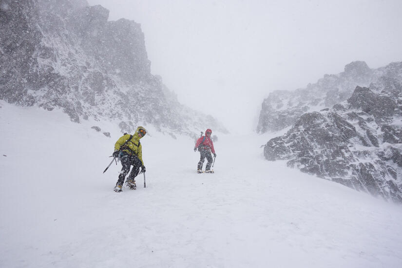 Descending Broad Gully