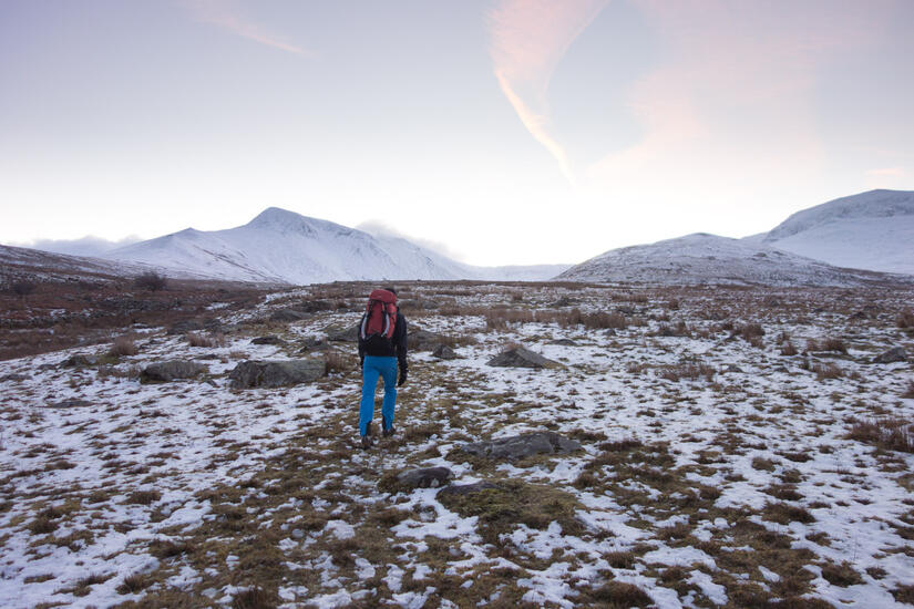 Walking up towards the Black Ladders