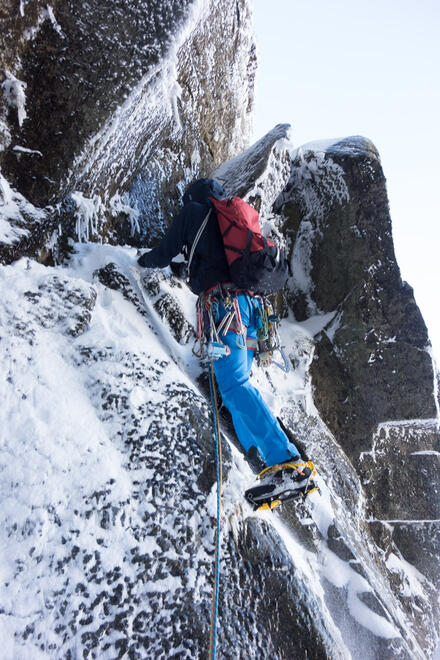 Nick on the traverse pitch