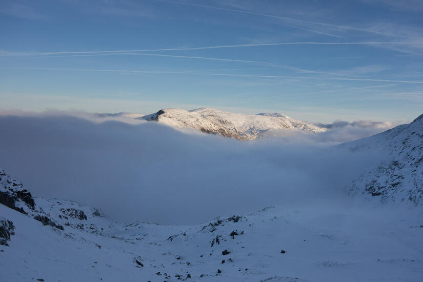 View towards the Carneddau as the inversion formed