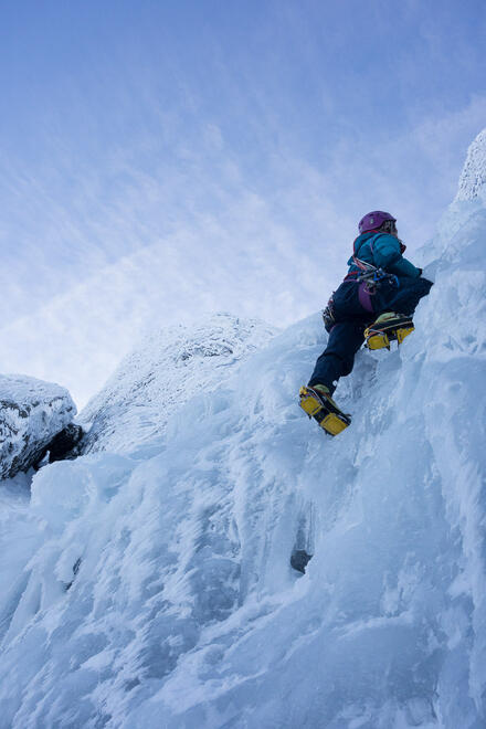 The party ahead on the second pitch of Left Hand Branch