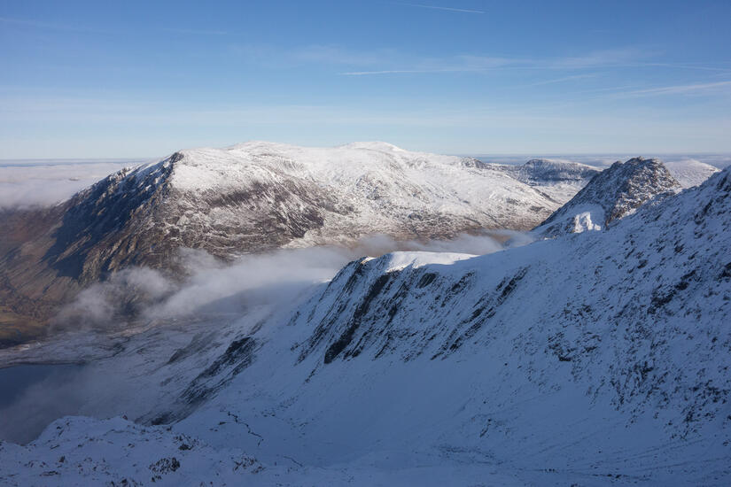 Stunning views towards the Carneddau