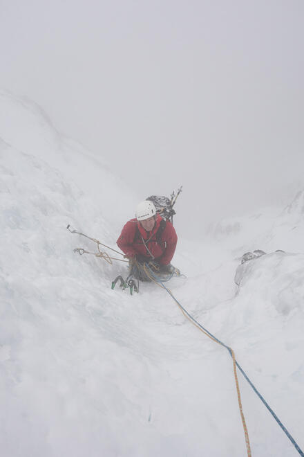 Nearing the top of the steeper sections